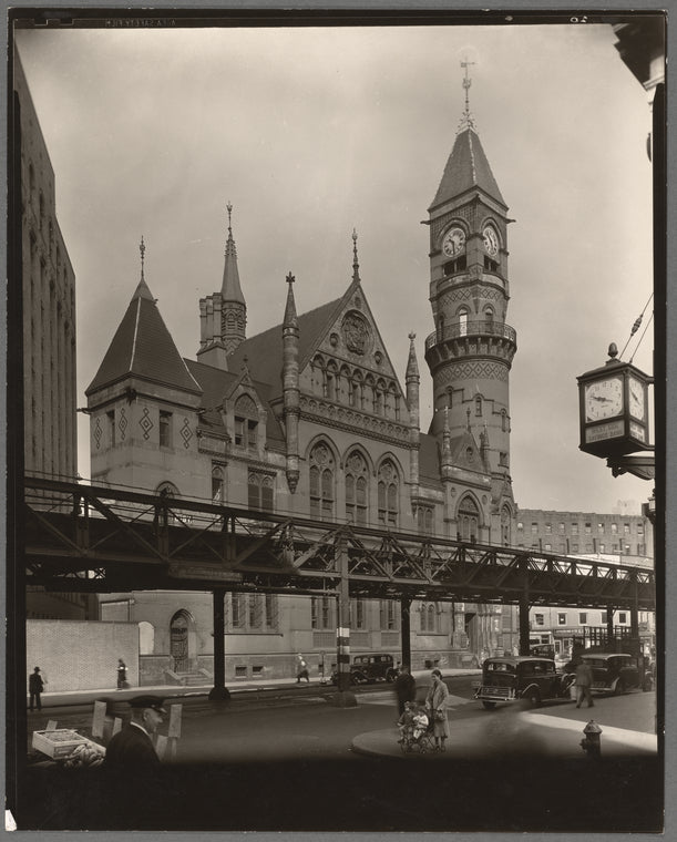Jefferson Market Court, Southwest corner of Sixth Avenue and West 10th Street, looking north from southwest corner of Sixth Avenue and West 9th Street