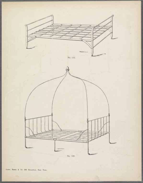 Two designs for bed frames