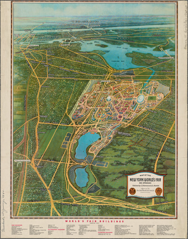 Map of the New York world's fair and approaches.