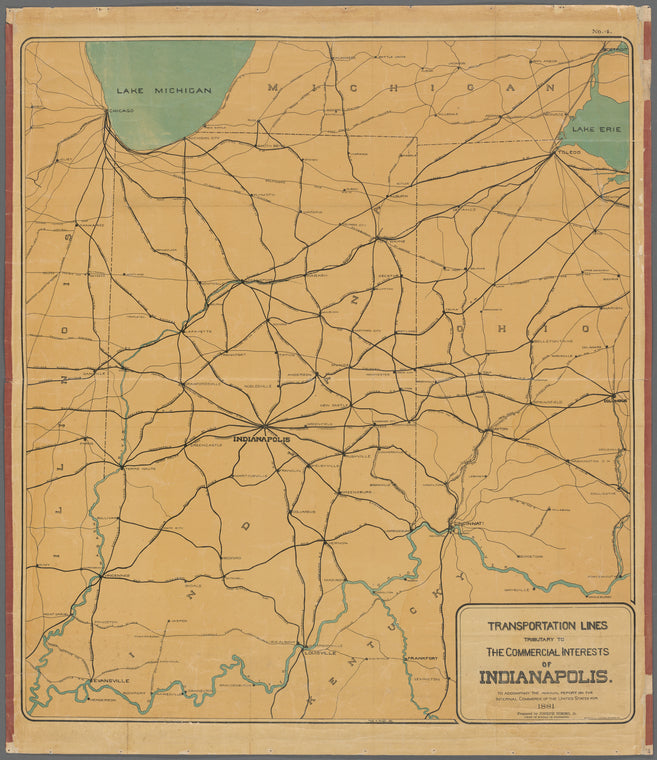 Transportation lines tributary to the commercial interests of Indianapolis : [Indiana]