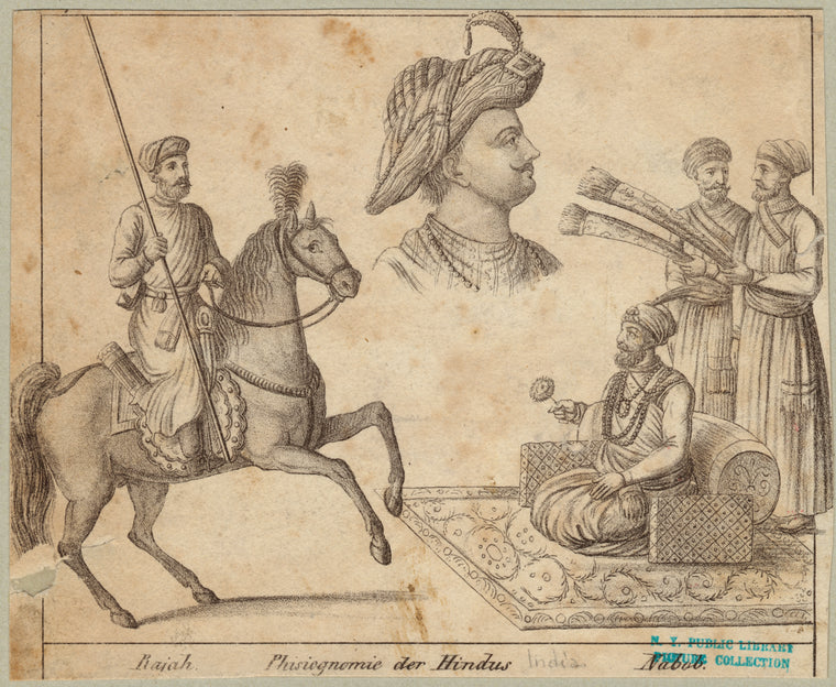 Rajah ; Phisiognomie der Hindus ; Nabob